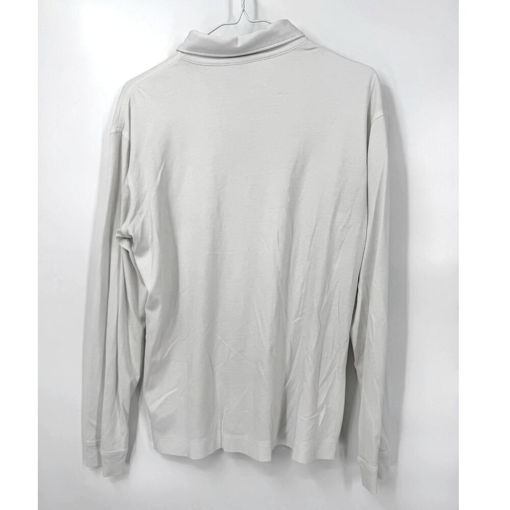 Peter Millar Pima Cotton Long Sleeve Polo White Medium - Picture 5 of 10